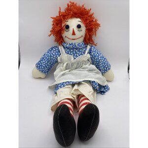 Vintage RAGGEDY ANN Doll - Handmade 20 in Doll w Hand-Made Dress & Apron QUALITY